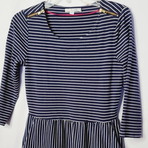 [Boden] Janie Striped 3/4 Sleeve Dress 8L / 8 - Picture 5 of 13